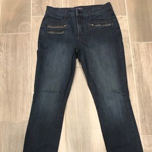 NYDJ zipper pocket skinny jeans size 8